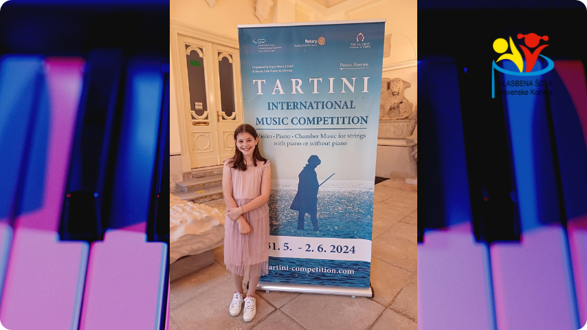 Pia Pinter Delopst zlata na mednarodnem tekmovanju Tartini v Piranu