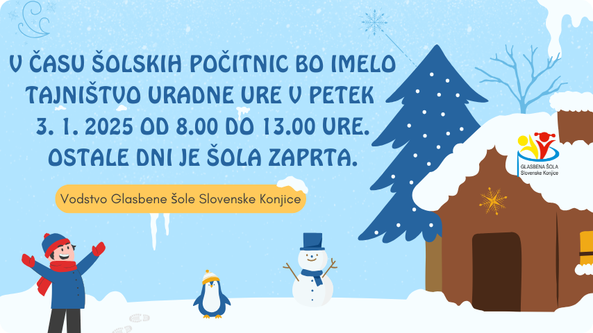 Uradne ure med novoletnimi počitnicami