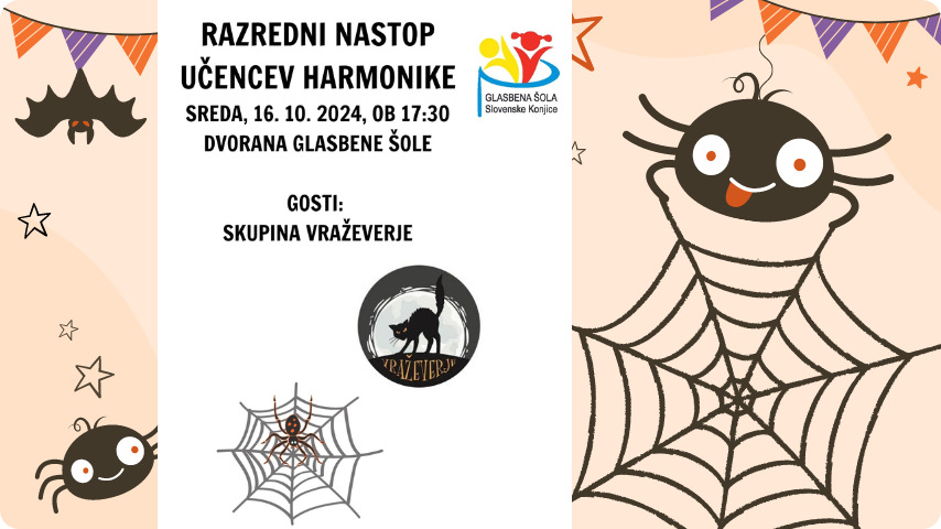 Razredni nastop učencev harmonike