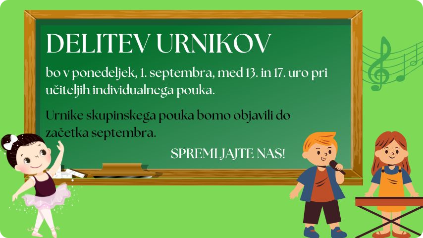 Delitev urnikov za šolsko leto 2025/2026