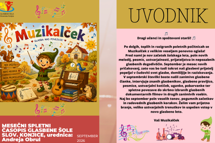 Muzikalček september 2026