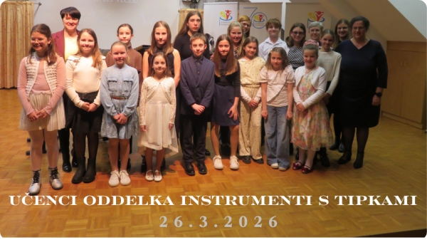 Nastop učencev oddelka instrumenti s tipkami